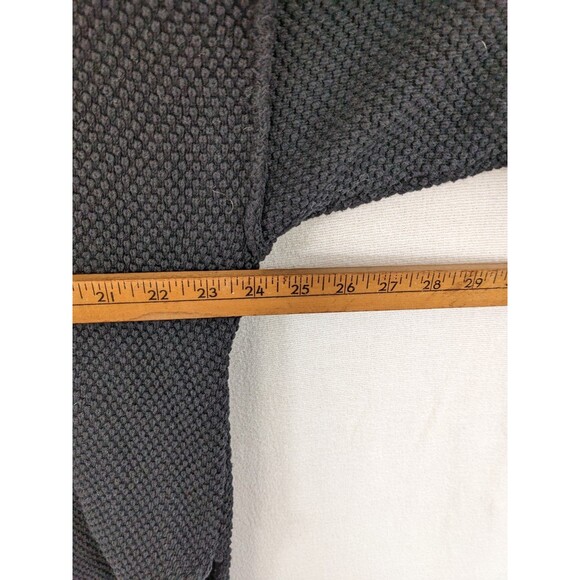 Free People Beach Sweater Black Hailee Oversize Henley Women's Size Large - Picture 7 of 8